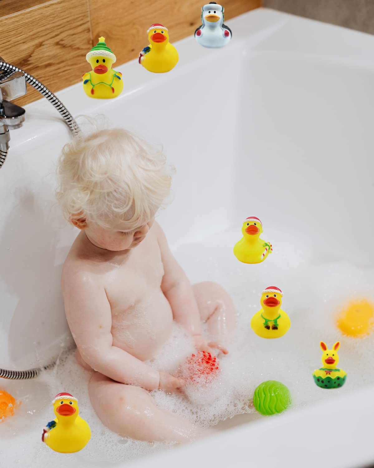 Christmas Advent Calendar 2024 Christmas Rubber Ducks Advent Calendar for Kids, 24 Days Xmas Countdown Calendar, Christmas Party